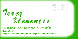 terez klementis business card